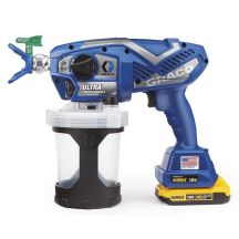 GRACO ULTRA AIRLESS-PAINTGIPS-GEWEHR (2 x 2AH DEWALT-AKKU + LADEGERÄT) + TASCHE