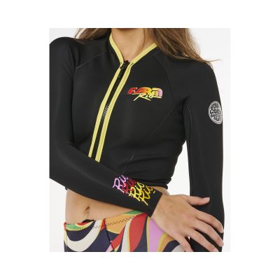 5. RIP CURL G-Bomb 1.5 Ls Fz Crop Jkt Damenjacke Schwarz