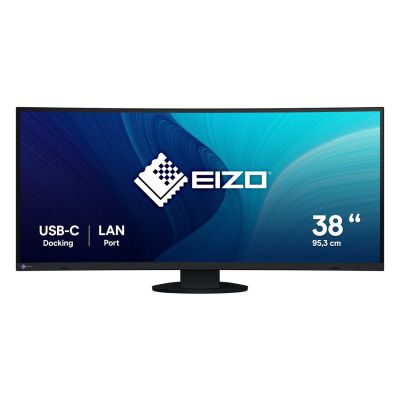 EIZO FlexScan EV3895-BK Monitor – 95,2 cm (37,5 Zoll) – 3840 x 1600 Pixel – UltraWide Quad HD+ – LED – 5 ms
