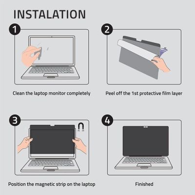 5. Qoltec Blickschutzfilter für MacBook Air 13,6" | Magnetisch | Augenschutz