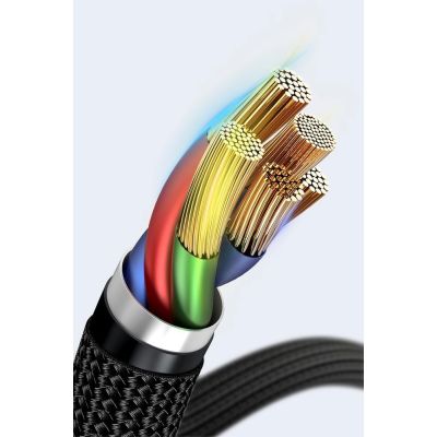 15. Baseus CATKLF-AL91 USB-C – USB-C PD QC-Kabel 100 W 5 A 480 Mbit/s 2 m – Schwarz und Rot