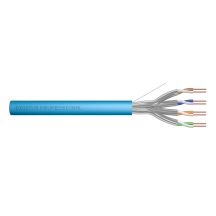 DIGITUS Installationskabel Kat. 6A, U/FTP, B2ca, AWG 23/1, LSOH, 500 m, blau, auf Rolle