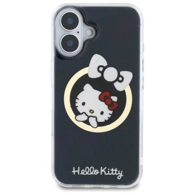 3. Hello Kitty IML Fun Bow Magsafe Hülle für iPhone 16 – Schwarz