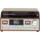2. Denver MRD-52 Retro-Stereoanlage mit Plattenspieler aus hellem Holz
