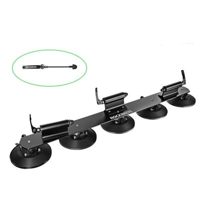 4. Rockbros XP1003 Dachträger mit Saugnapf für 3 Fahrräder – Schwarz