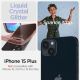 13. Spigen Liquid Crystal Glitter Hülle für iPhone 15 Plus – rosa und transparent