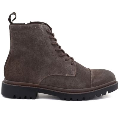 6. Herren-Ankle-Boots aus Leder, ungefüttert, Wildleder, braun, Big Star UU174220