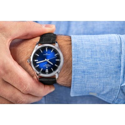 4. Giewont Elegance Saphir Herrenuhr Schwarz und Blau GW5160-A6