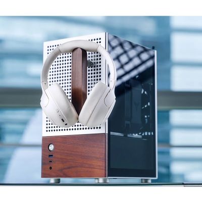 12. Jonsbo T6 Mini-Tower-PC-Gehäuse, Mini-ITX, gehärtetes Glas, Holz – Silber
