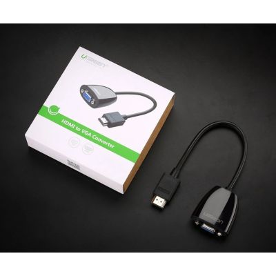 5. Ugreen Kabel Kabeladapter unidirektionaler Adapter mit HDMI (männlich) auf VGA (weiblich) FHD schwarz (MM105 40253)