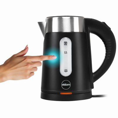 6. ELDOM Kabelloser Wasserkocher C185C TRIPO Schwarz 1000W 0,8 L, BPA-frei, isoliert