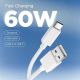 3. Spigen Essential EB6015AC USB-C-Kabel 60 W 150 cm – Weiß
