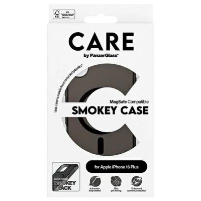 4. CARE by PanzerGlass Flagship Case mit MagSafe für iPhone 16 Plus – Transparent
