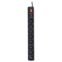 HSK DATA ACARS8PRO Steckdosenleiste (8 x UTE; 6500 A; 3 m; Farbe Schwarz)