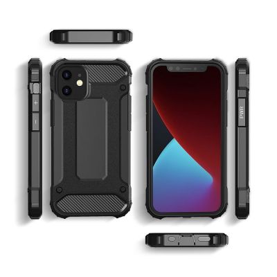 8. Hybrid Armor robuste TPU/PC Panzer Handyhülle Hard Case für iPhone 12 Pro Max schwarz