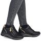 6. Schwarze Damen-Keilsneaker aus Leder von Remonte Rieker (Modell D0T03-03)