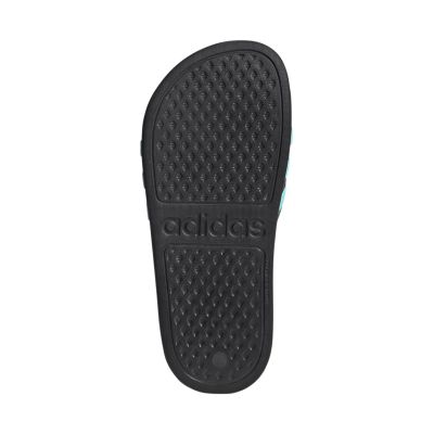 6. Adidas Adilette Aqua Slides Kinder-Flip-Flops schwarz und blau JS2497