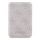 Guess Induction Powerbank 15W GUPB5FP4EMGP 5000mAh rosa/rosa 4G Leder Metall Logo MagSafe