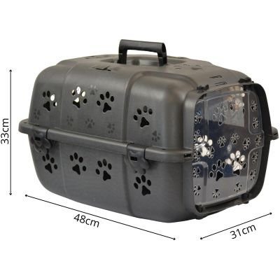 6. Haustiertransportbox 48 x 32 x 30 cm – Schwarz