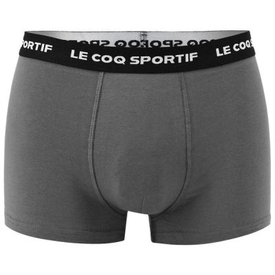 6. Le Coq Sportif Herren-Boxershorts, 3er-Pack, Schwarz, Grau, Burgunderrot