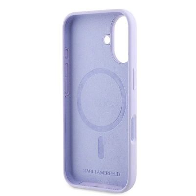 7. Karl Lagerfeld Silikon Karl&Choupette Heads Ring MagSafe Case für iPhone 16 Plus - Lila