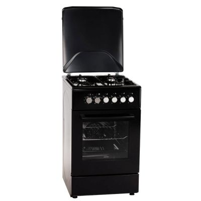 Gas-Elektro-Herd MPM-56-KGM-12B schwarz 50 cm, Konvektion
