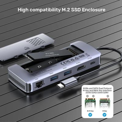 7. UNITEK ACTIVE HUB USB-C 10 Gbit/s, M.2, HDMI, PD 100 W