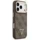 4. Guess 4G PU Dreieck-Logo & Standkamera Magsafe Hülle für iPhone 17 Pro - Braun