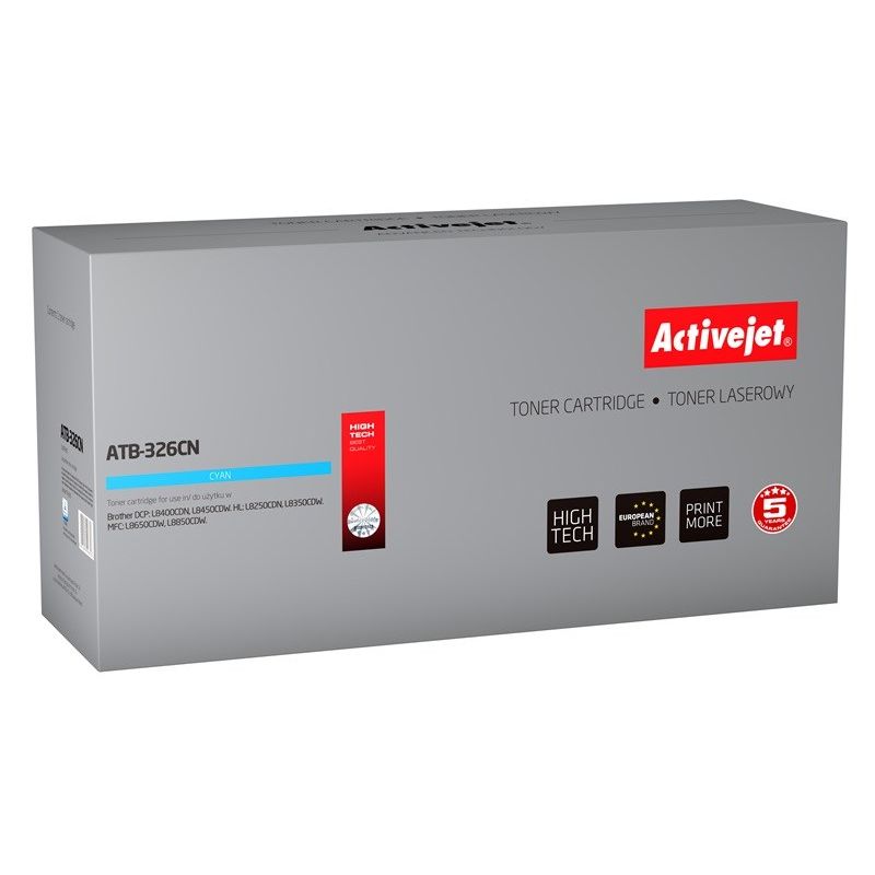 Activejet ATB-326CN Toner (Ersatz für Brother TN-326C; Supreme; 3500 Seiten; Cyan)