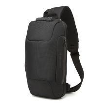 Wozinsky Premium Einschultriger Anti-Diebstahl City-Rucksack mit Organizer und USB - Schwarz