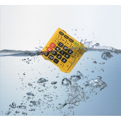 5. CASIO WASSERDICHTER BÜROTASCHENTASCHER WM-320MT-S, 12-stellige Anzeige, abnehmbare Tastatur, 108,5 x 168,5 mm, Schutzart gegen Wasser und Schmutz: IP54