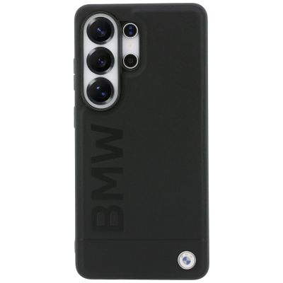 3. BMW Leder-MagSafe-Hülle mit Heißprägung für Samsung Galaxy S26 Ultra – Schwarz