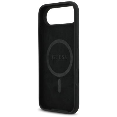 7. Guess Silikon Triangle Logo MagSafe Hülle für iPhone 17 Air - Schwarz