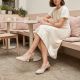 10. Beige Leder-Pumps mit offener Spitze Rieker 44651-60