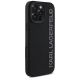 4. Karl Lagerfeld HC 3D Rubber Elongated Glitter iPhone 16 Pro Hülle - Schwarz