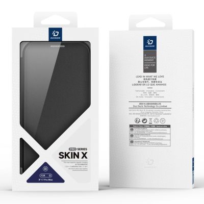 3. Dux Ducis Skin X Pro Hülle für iPhone 17 Pro Max mit Wallet, MagSafe kompatibel - Schwarz