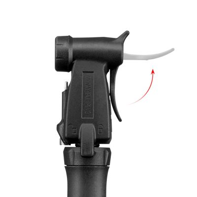 8. ROCKBROS TM-1701P 80 PSI Mini-Fahrradpumpe für Presta- und Schrader-Ventile – Schwarz
