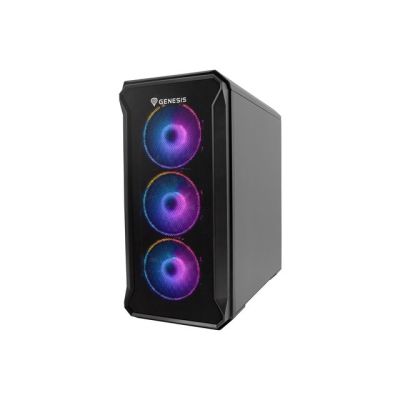 36. NATEC Genesis Irid 503 ARGB NPC-1559 Gehäuse (Micro-ATX, Mini-ITX; Schwarz)