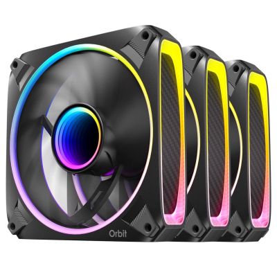 8. Antec Orbit 120 ARGB-Gehäuselüfter, 12 cm, Schwarz