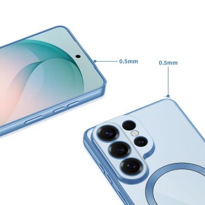 4. Tech-Protect MagFlex Hülle für Samsung Galaxy S26 Ultra – Transparentes Blau