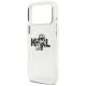 6. Karl Lagerfeld IML Glitter Karl & Choupette Sketch Logo MagSafe Case für iPhone 17 Pro Max – Transparent