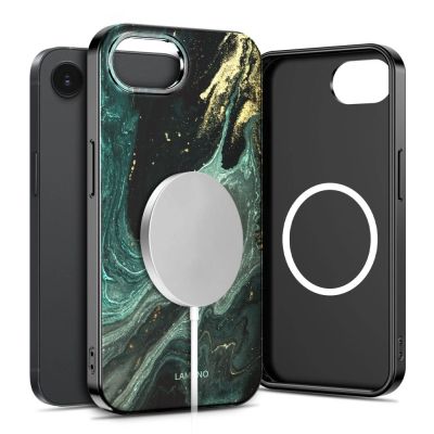 2. Tech-Protect Lamano MagSafe Hülle für iPhone 16e / 17e - Schwarz und Grün