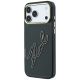 2. Karl Lagerfeld IML Big Signature Schutzhülle mit Metallrahmen aus Kunstharz für iPhone 18 Pro Max / 17 Pro Max – Schwarz
