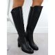 4. Schwarze Sergio Leone KZ25224-S Damen-Lederstiefel mit hohem Absatz