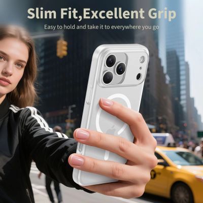 4. Tech-Protect MagSlim MagSafe Case für iPhone 17 Pro Max - Mattweiß