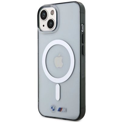 2. BMW BMHMP14SHCRS iPhone 14 6.1" Hülle transparent Hardcase Silver Ring MagSafe