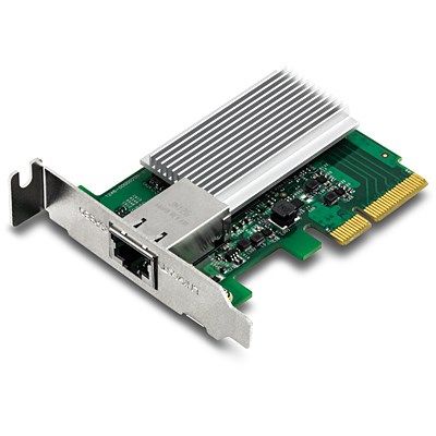 7. Trendnet TEG-10GECTX Netzwerkkarte, intern, kabelgebunden, PCI Express, Ethernet, 10000 Mbit/s, Grün, Grau