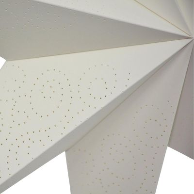 6. Dekorativer Hängestern aus Papier, 45 cm, weiß