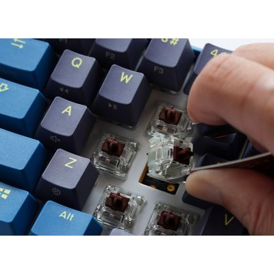 5. Ducky One 3 Daybreak Mini Gaming-Tastatur USB Deutsch Schwarz, Blau, Grün