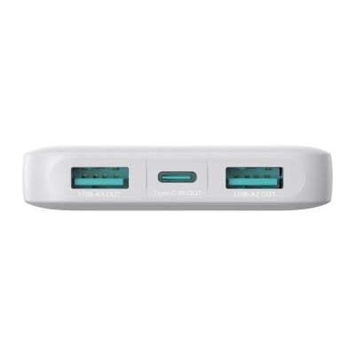 5. Powerbank Joyroom JR-PBF12 10000mAh 2.4A 2x USB-A 1x USB-C - weiß